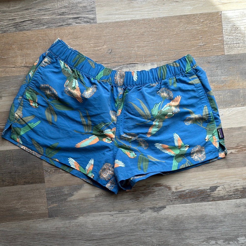 Patagonia Blue Tropical Print Women's Shorts